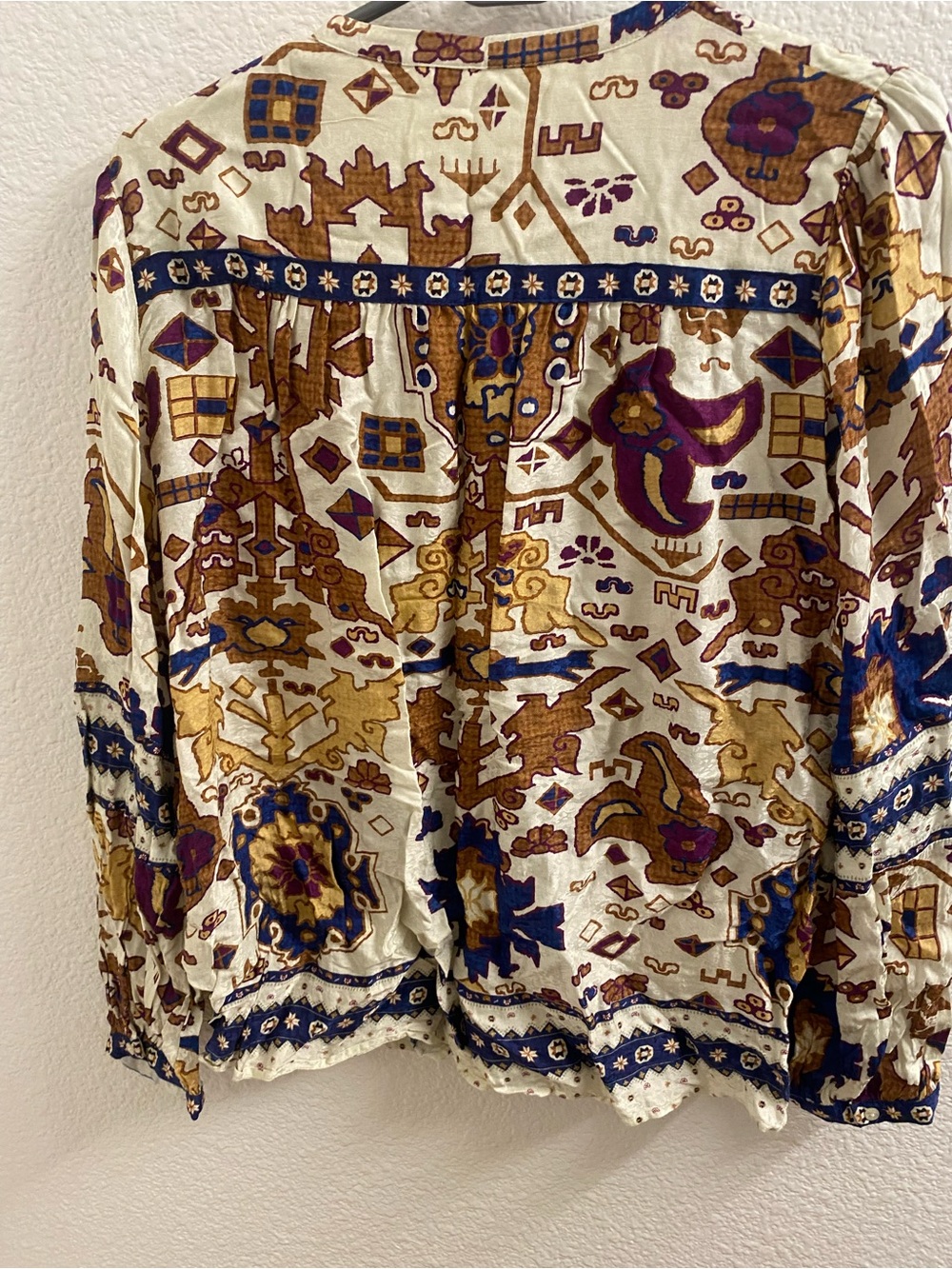 Ba&sh Varone Blouse Deep V Neck button down top size S - Picture 2 of 5